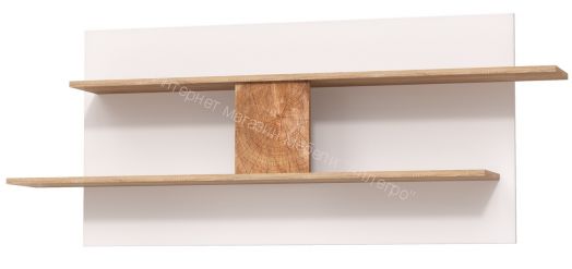 Полка навесная 30.05 - 02 Дора, Дуб сонома/Белый глянец