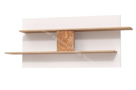 Полка навесная 30.05 - 02 Дора, Дуб сонома/Белый глянец