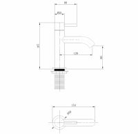 Смеситель ABBER Wasser Kreis AF8110RG для раковины, розовое золото схема 2