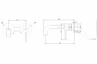 Смеситель для раковины  ABBER Wasser Kreis AF8112 скрытого монтажа, хром схема 2