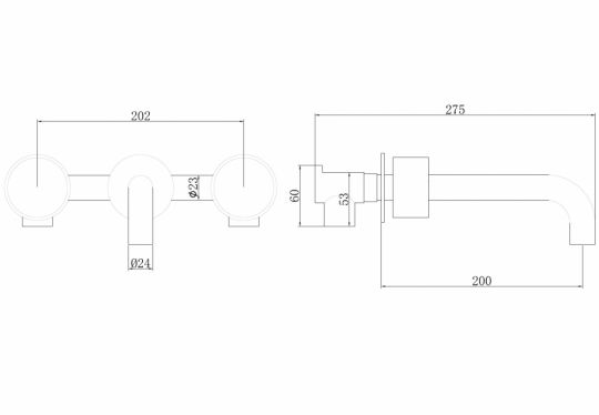 Смеситель ABBER Wasser Kreis AF81122B для раковины скрытого монтажа, черный матовый ФОТО