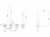 Смеситель ABBER Wasser Kreis AF8113RG на борт ванны, розовое золото схема 2