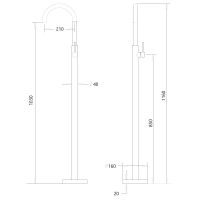 Смеситель ABBER Wasser Kreis AF8141 напольный для раковины, хром схема 2