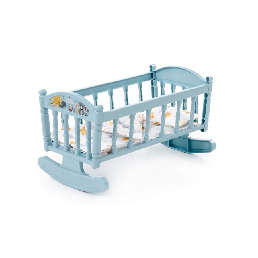 Кроватка-качалка сборная для кукол №4 (8 элементов) (в пакете)