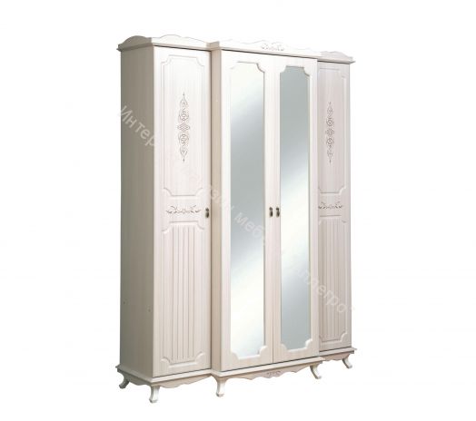 Шкаф для одежды 06.116 Кантри (патина) , Вудлайн кремовый/Сандал белый