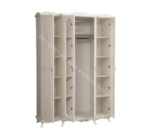 Шкаф для одежды 06.116 Кантри (патина) , Вудлайн кремовый/Сандал белый