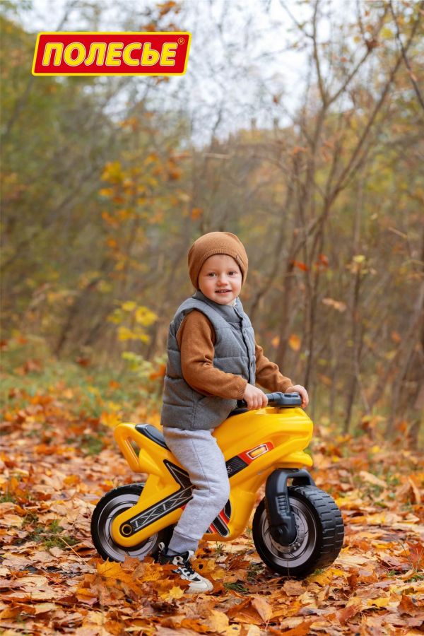 Каталка-мотоцикл "МХ" (жёлтая)