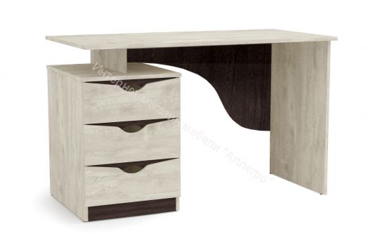 Стол письменный 33.23 Лючия, Бетон пайн белый/Венге
