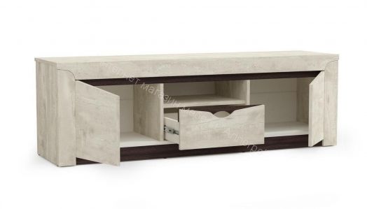 Тумба под ТВ 33.17 Лючия, Бетон пайн белый/Венге