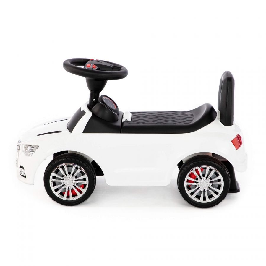 Каталка-автомобиль "SuperCar" №2 со звуковым сигналом (белая)
