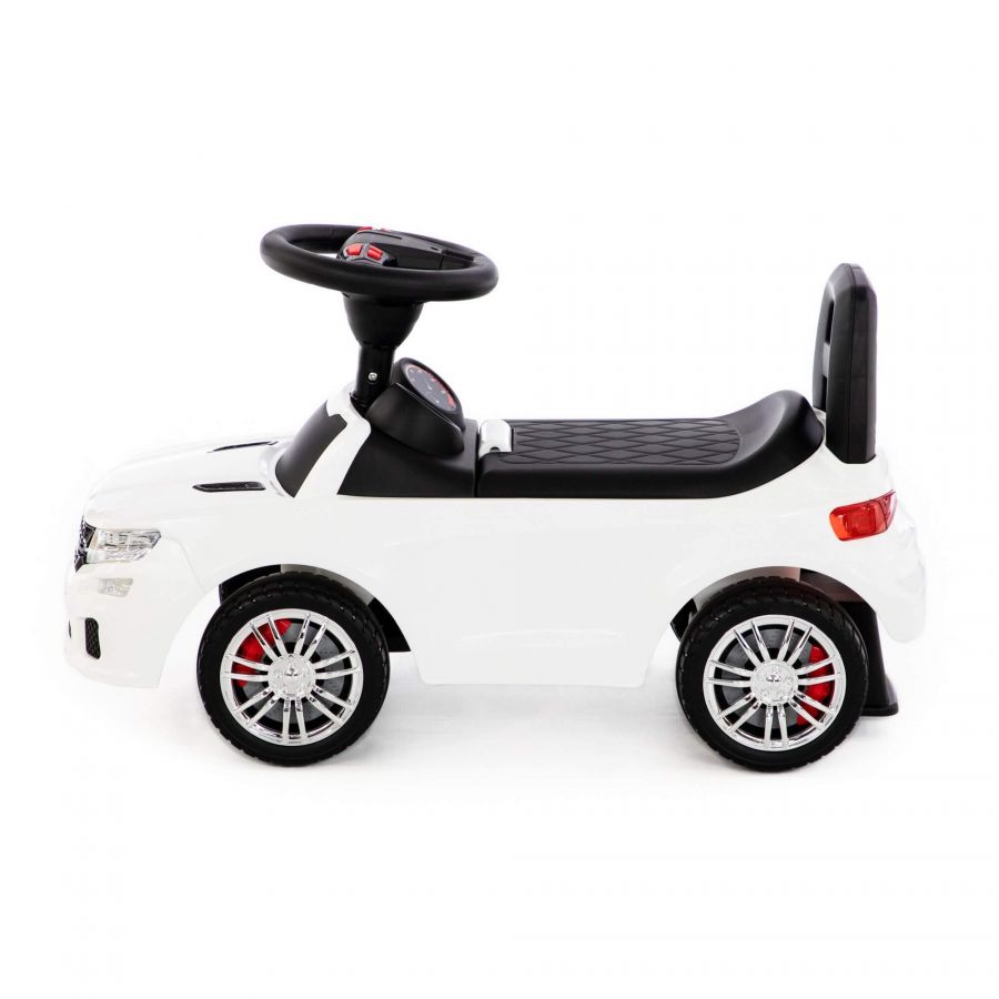 Каталка-автомобиль "SuperCar" №6 со звуковым сигналом (белая)
