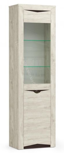 Шкаф - пенал 33.14 - 01 Лючия, Бетон пайн белый/Венге