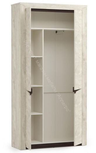 Шкаф для одежды 33.18 Лючия, Бетон пайн белый/Венге