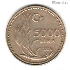 Турция 5000 лир 1992