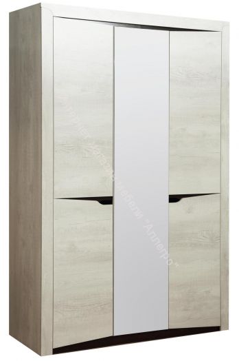 Шкаф для одежды 33.02 Лючия (3 - х дверный), Бетон пайн белый/Венге