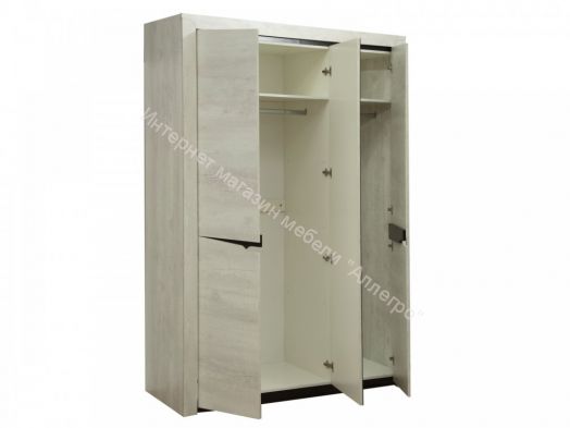 Шкаф для одежды 33.02 Лючия (3 - х дверный), Бетон пайн белый/Венге