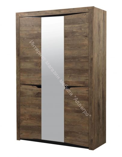 Шкаф для одежды 33.02 Лючия (3 - х дверный), Кейптаун/Венге