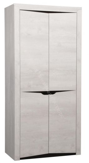 Шкаф для одежды 33.03 Лючия (2 - х дверный), Бетон пайн белый/Венге