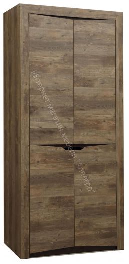 Шкаф для одежды 33.03 Лючия (2 - х дверный), Кейптаун/Венге