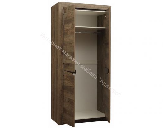 Шкаф для одежды 33.03 Лючия (2 - х дверный), Кейптаун/Венге