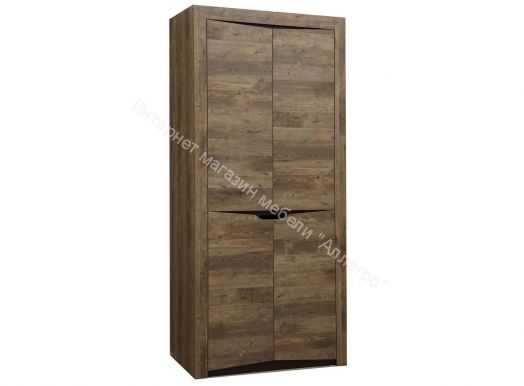 Шкаф для одежды 33.03 Лючия (2 - х дверный), Кейптаун/Венге