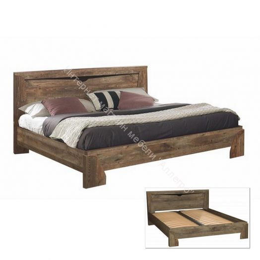 Кровать 33.09 - 02 Лючия с ортопедическим осн. (1600), Кейптаун/Венге