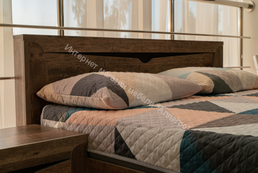 Кровать 33.08 - 02 Лючия c настилом (1600), Кейптаун/Венге
