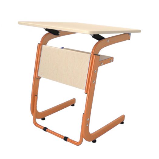 АТЛАНТ-ПРЕМИУМ Стол регулируемый 1-местный (Оранжевый металлокаркас)