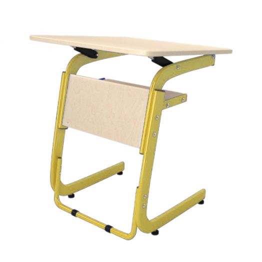 АТЛАНТ-ПРЕМИУМ Стол регулируемый 1-местный (Жёлтый металлокаркас)