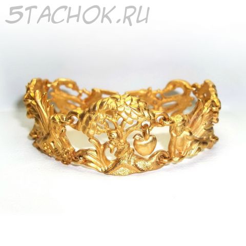 Браслет "Адам и Ева" цвет античного золота (AJC США)