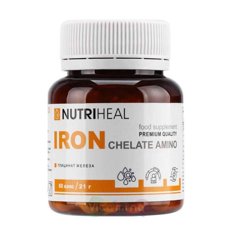 Nutriheal Железо хелат IRON CHELATE AMINO, 60 капс