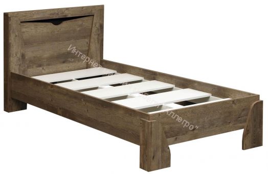 Кровать одинарная 33.07 Лючия с настилом (900), Кейптаун/Венге