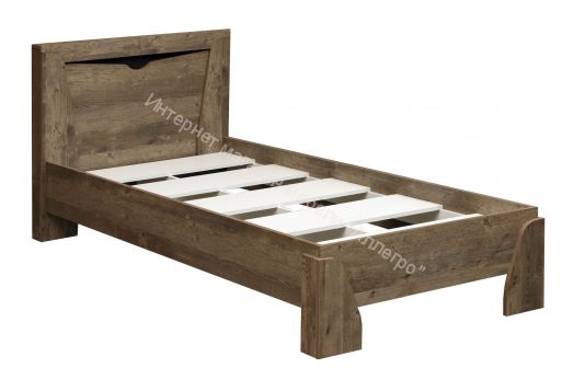 Кровать одинарная 33.07 Лючия с настилом (900), Кейптаун/Венге