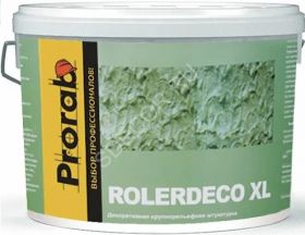 Декоративная Штукатурка Крупная Шуба Prorab Rolerdeco XL 15кг MCL X022, Колеруемая для Внутренних и Наружных Работ / Прораб.