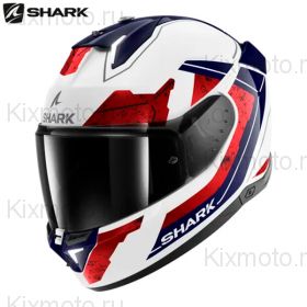 Шлем Shark Skwal i3 Rhad, бело-сине-красный