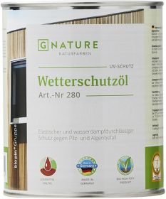 Защитное Масло Gnature 280 Wetterschutzol 10л Бесцветное, Цветное для Наружных, Деревянных Фасадов