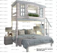 Кровать двухъярусная Домик Roof Helga №33ZH
