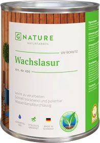 Воск-Лазурь Gnature 450 Wachslasur 0.375л для Окраски и Обновления Деревянных Стен, Потолков, Интерьера, Детских Игрушек