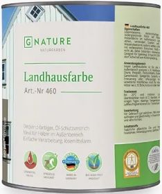 Краска Укрывная Gnature 460 Landhausfarbe 10л 6105 Бежевый для Защиты, Обновления Деревянных Фасадов.