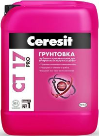 Грунтовка Глубокого Проникновения 5л Ceresit CT 17 Pro для Любых Минеральных Оснований / Церезит СТ 17*