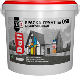 Краска-Грунт по OSB Dali 3кг Армированная, Белая / Дали ОСБ