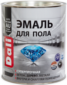 Эмаль Dali для Пола 0.8л Красно-Коричневый Алкидно-Уретановая для Внутренних и Наружных Работ  / Дали для Пола.