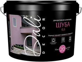 Декоративная Штукатурка Шуба Dali Decor 15кг Трещиностойкая, Зерно 0.5мм / Дали Декор Шуба.