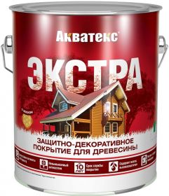 Антисептик Акватекс Экстра 0.8л Каштан для Дерева Шелковисто-Глянцевый для Внутренних и Наружных Работ.