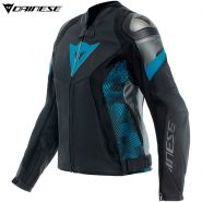 Мотокуртка кожаная женская Dainese Avro 5, Черно-синяя