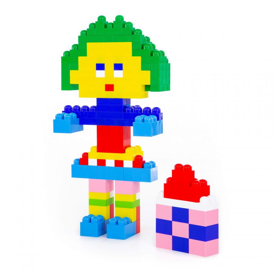 Конструктор "Великан" (204 элемента) (в контейнере)