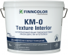 Краска Фактурная Негорючая Finncolor KM-0 Texture Interior 16кг Белая для Стен и Потолков / Финнколор