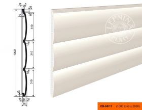 Панель Утепления Lepninaplast СВ-50/11 В1000xШ50XД2000 мм / Лепнинапласт