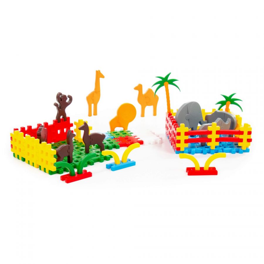 Конструктор "Зоопарк" (228 элементов) (в коробке)
