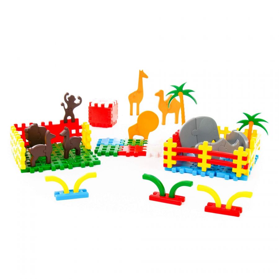 Конструктор "Зоопарк" (235 элементов) (в мешке)